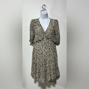 BASEMENT V-Neck 100%‎ Viscose Mini Dress Size Medium